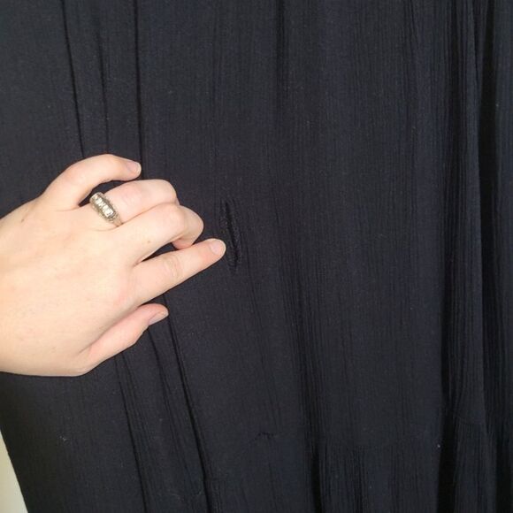 Sonoma Black Tiered Boho Maxi Dress 2X - Picture 10 of 15